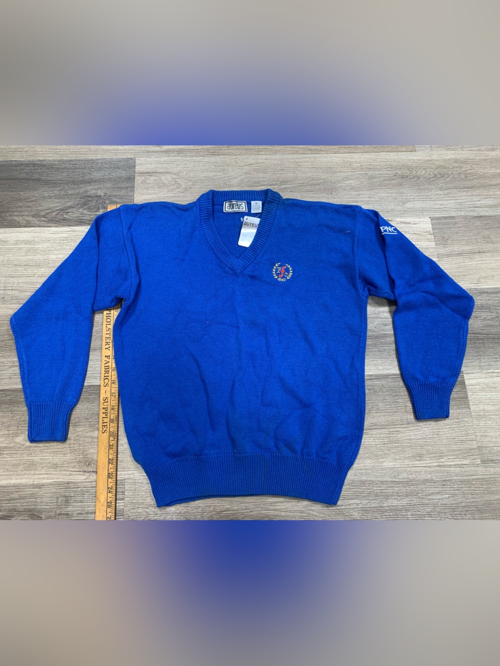 Aureus Men's Royal Blue V-Neck Sweater